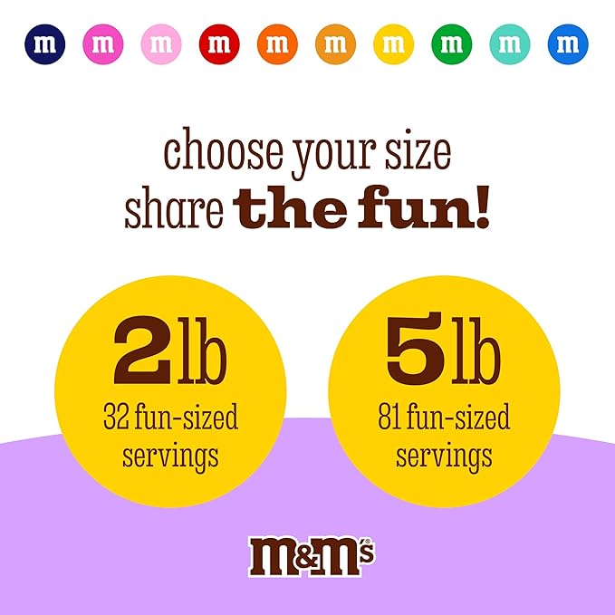 M&M’S WORLD Meant To Bee Milk Chocolate Candy - 2lbs of Bulk Candy for Engagement Party, Wedding Favors, a Chocolate Gift Box and More