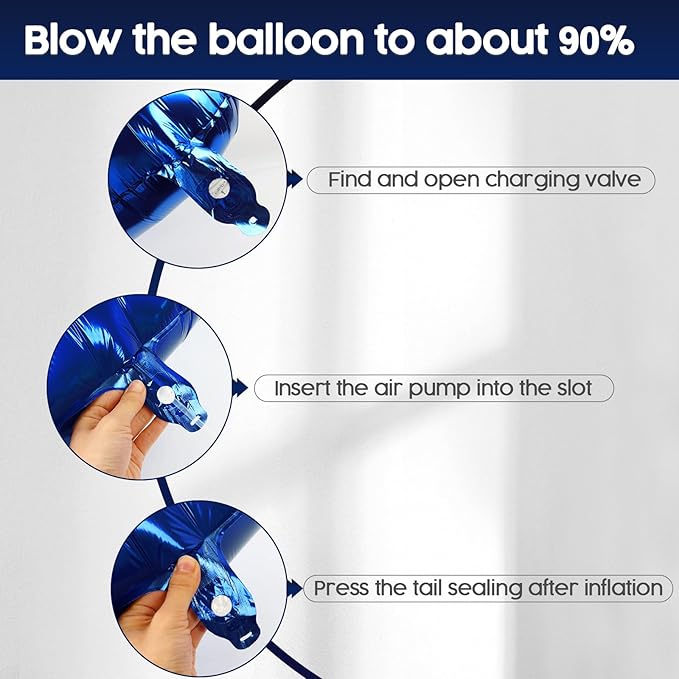 0 Balloon - Night Blue Birthday Number Balloons, 40 Inch Large Foil Balloons for Men Women Boys Girls Night Blue Themed Birthday Decorations