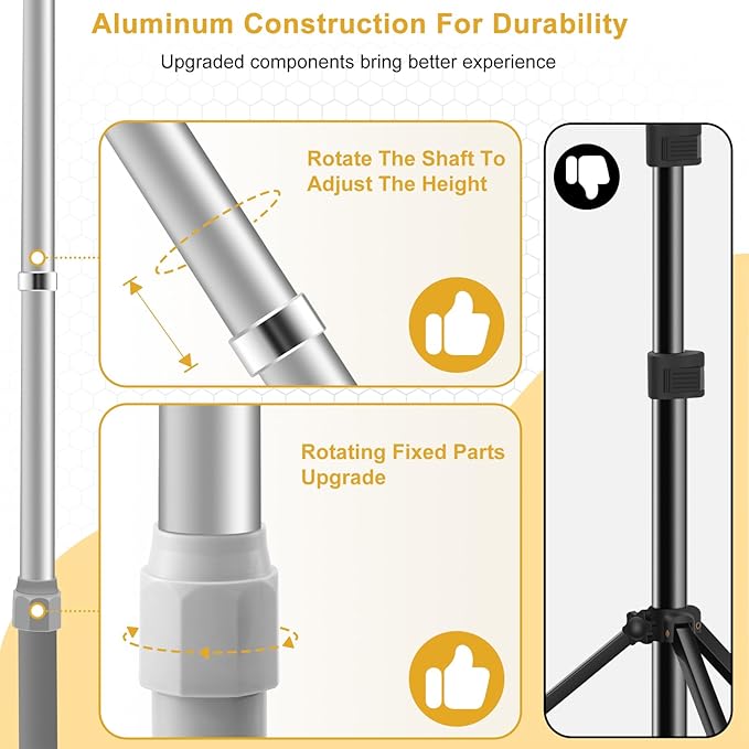 Jiang&Rong 10ft x 20ft Adjustable Backdrop Stand Kit - Heavy Duty Pipe and Drape Stand for Photo Studio, Booth, or Photography Backgrounds