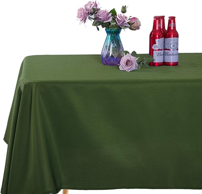Ascoza 2pack 60x120 Inch Willow Rectangular Tablecloth 6 Feet Table Cloth in Polyester Fabric for Wedding/Banquet/Restaurant/Parties