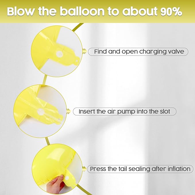 0 Balloon - Macaron Yellow Birthday Number Balloons, 40 Inch Large Foil Balloons for Men Women Boys Girls Macaron Yellow Themed Birthday Decorations