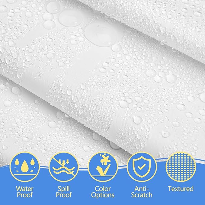 8-Pack White Disposable Plastic Tablecloths Round 84 Inch Diameter - Heavy Duty Waterproof Party Table Covers for Weddings, Banquets & Events