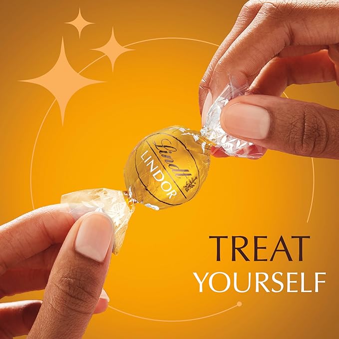 Lindt LINDOR Caramel Milk Chocolate Candy Truffles, Milk Chocolate Candy with Smooth, Melting Truffle Center, 25.4 oz., 60 Count