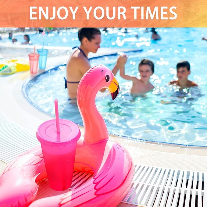 Honeydak 30 Pack Tumbler with Straw and Lid Bulk Cups for Gifts Glitter Plastic Coffee Cups 24-27 oz Reusable Water Bottle Iced Coffee Travel Mug Party Favors for Birthdays Travel (Multicolor)