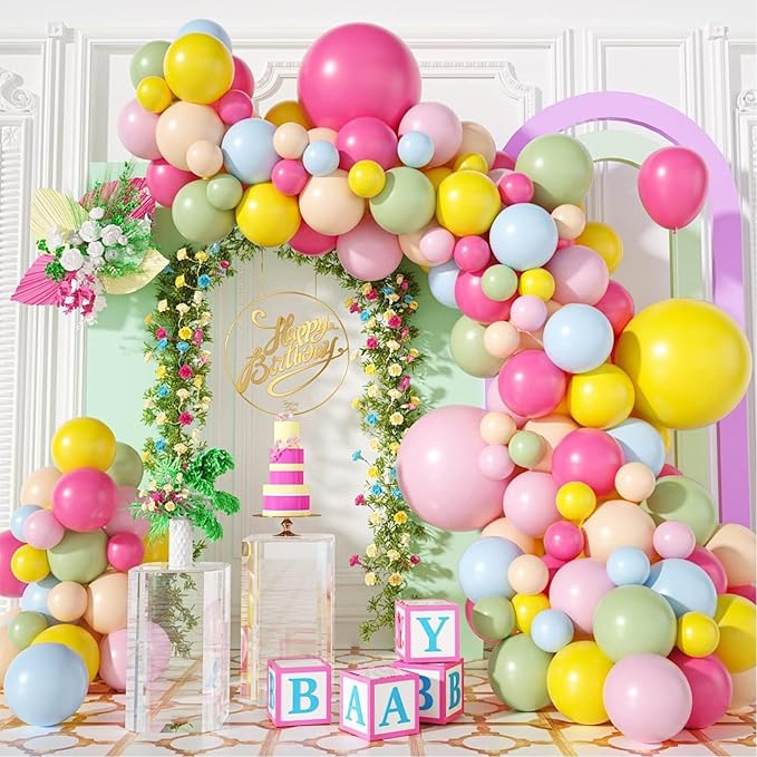 Balloon Arch Kit - Bendable 8.2FT & 6FT Balloon Arch Stand with Base and Manual Pump,Reusable Versatile Half Arch Balloon Stand for Birthday, Wedding, Baby Shower,Holiday, Graduation Party Decorations