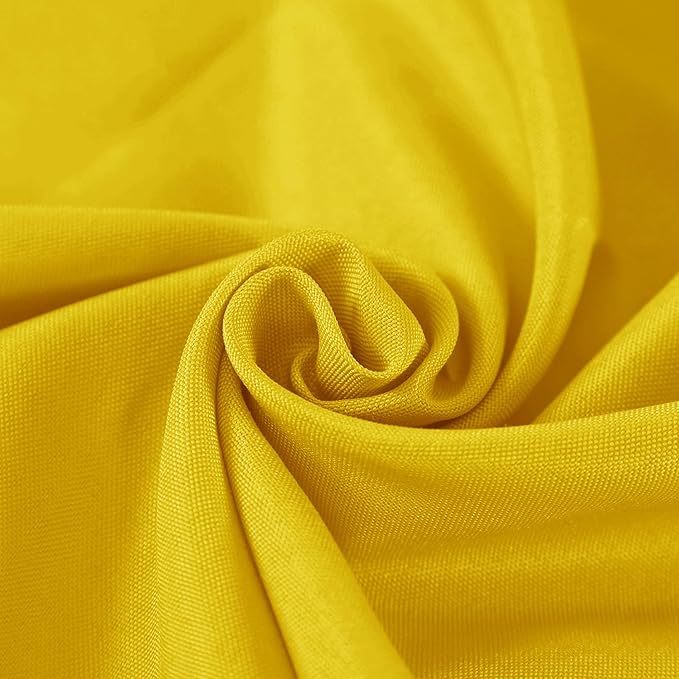 Fokitut 2 Pack Waterproof Square Tablecloth, 70x70 Inch, Stain Resistant and Wrinkle Polyester Table Cloth, Fabric Table Cover for Kitchen Dining, Wedding, Party, Holiday Dinner-Yellow