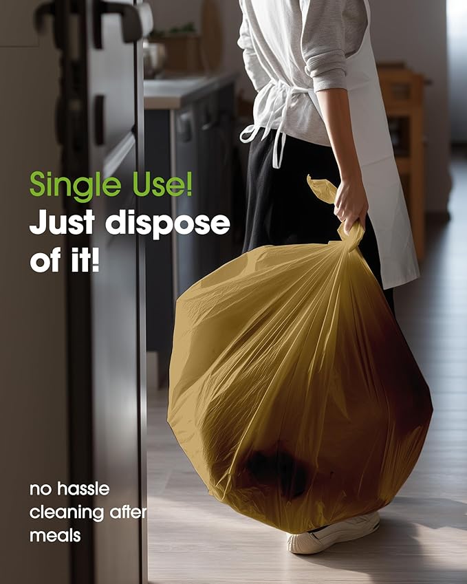 Pureegg Plastic Table Cloth Disposable 6 Pack, 54 x 108 Inch Table Cloths, Graduation Decorations, Thanksgiving, Christmas Tablecloths, Rectangle, Plastic Cover, Waterproof, Gold