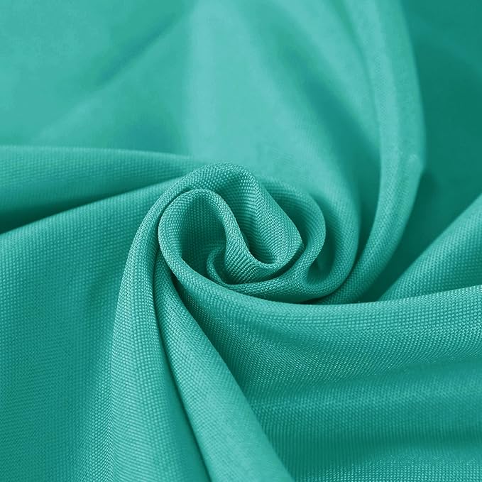 Fokitut 2 Pack Waterproof Round Tablecloth, 108 Inch, Stain Resistant and Wrinkle Polyester Table Cloth, Fabric Table Cover for Kitchen Dining, Wedding, Party, Holiday Dinner-Turquoise