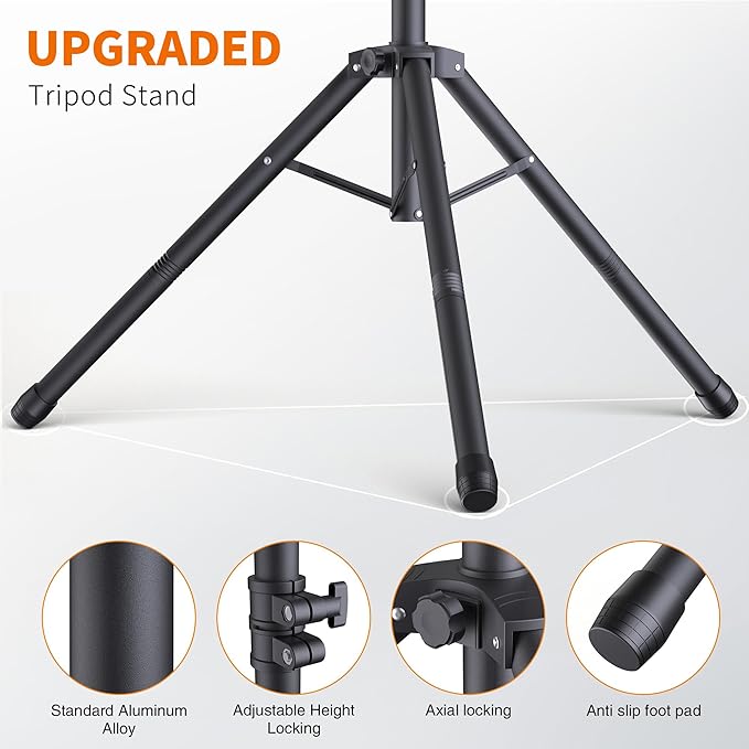 Portable T-Shape Backdrop Stand Support Kit 8x5.3ft, Adjustable Photography Green Screen Backdrop Stand for Parties, Photography Videography Studio (8×5.3Ft)