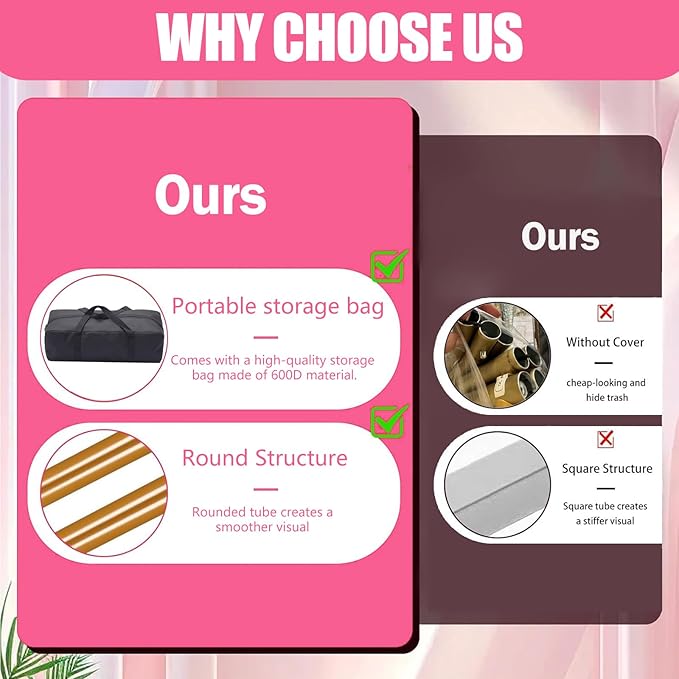 Wedding Arch Backdrop Stand for Parties,Metal Arch Backdrop Stand with Storage Bag for Wedding Ceremony Birthday Party Bridal Baby Shower Photo Booth Garden Floral Balloon Arches Decoration(7.2FT)