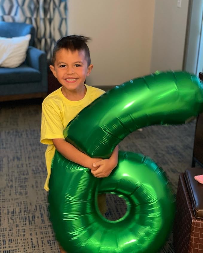 0 Balloon - Dark Green Birthday Number Balloons, 40 Inch Large Foil Balloons for Men Women Boys Girls Dark Green Themed Birthday Decorations