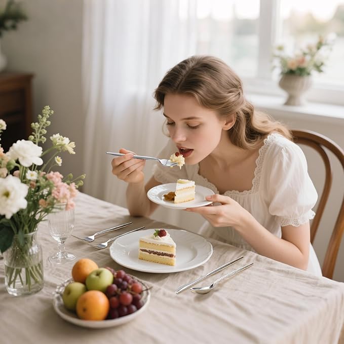 Rubtlamp 90Pcs Silver Christmas Plastic Silverware, Silver Plastic Christmas Utensils, Plastic Cutlery Include 30 Knives, 30 Forks and 30 Spoons, Silverware Heavy Duty For Party