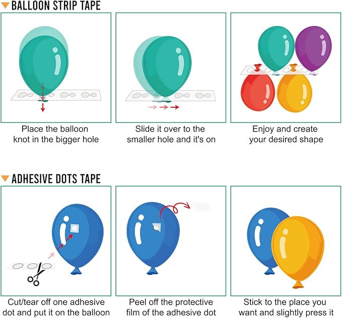 Balloon Arch Kit, 82ft Easy DIY Balloon Decorating Garland Strip and 500Pcs Glue Point Dots Tape for Balloon Arch, Decorations Making