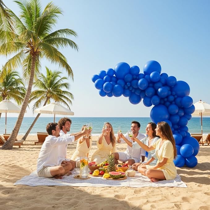 Balloon Garland Arch Kit – 146 Pcs Ultramarine Blue Balloons for Baby Shower, Birthday, Gender Reveal, Wedding Party – DIY Kit by Vellax™