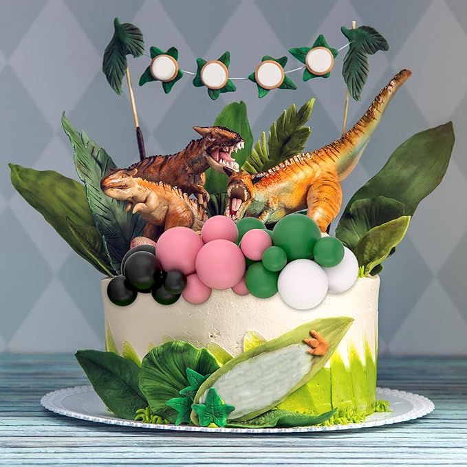 ASTARON 32 Pcs Ball Cake Topper Decorations Mini Balloons Birthday Cake Toppers Foam Balls Sticks Witch Themed Party Decorations Witch Party Cake Picks Decorations (Pink Green Black)