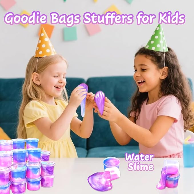 36 Packs Unicorn Slime Kit, Unicorn Party Favors for Kids, Pretty Stretchy & Non-Sticky Galaxy Slime Pack, Slime Party Favors for Girls & Boys Goodie Bag Stuffers