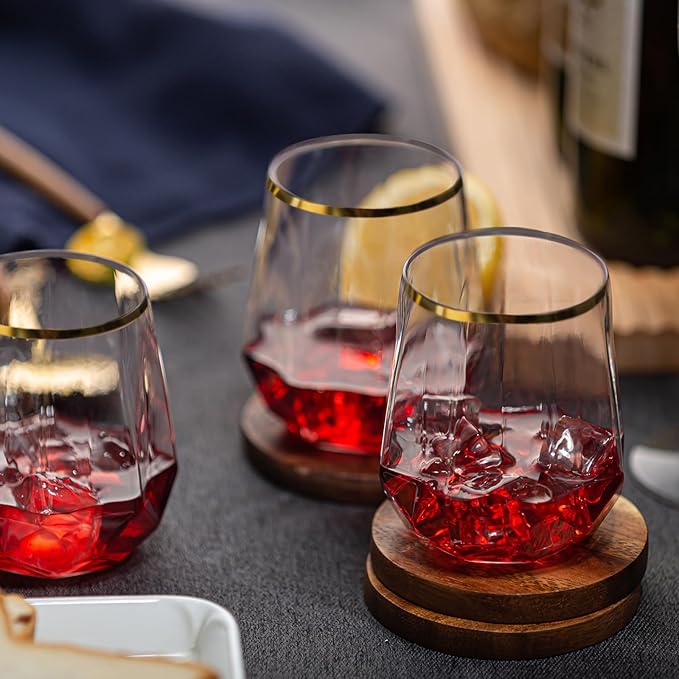 40 Pack Plastic Wine Glasses, 12Oz Origami Disposable Wine Glasses Unbreakable Clear Plastic Cocktail Glasses Recyclable Shatterproof Reusable Wine Cups (12oz-40pack)