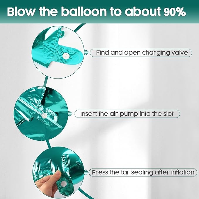 0 Balloon - Teal Birthday Number Balloons, 40 Inch Large Foil Balloons for Men Women Boys Girls Teal Themed Birthday Decorations