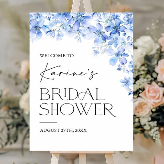Personalized Bridal Shower Welcome Sign, Minimalist Wildflower Floral Poster, Modern Wedding Shower Welcome Board, Custom Bridal Decorations for Indoor or Outdoor Use - 13