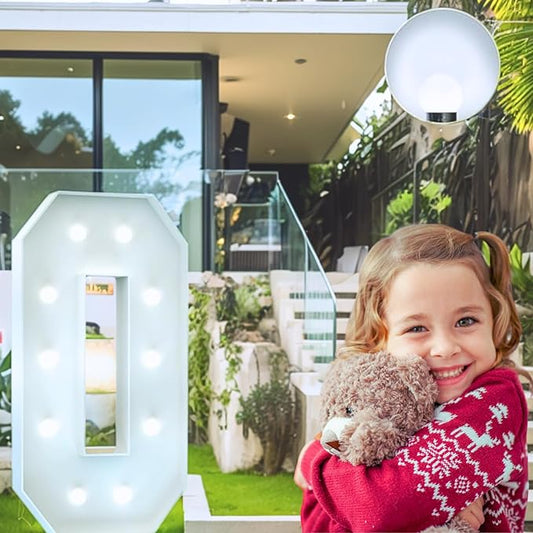 4FT Marquee Light Up Number, Giant Large Number PRE-CUT Foam Board Sign DIY Party Decor for Wedding, Birthday, Anniversary, Graduation, Holiday&Home Supplies (Number 0)
