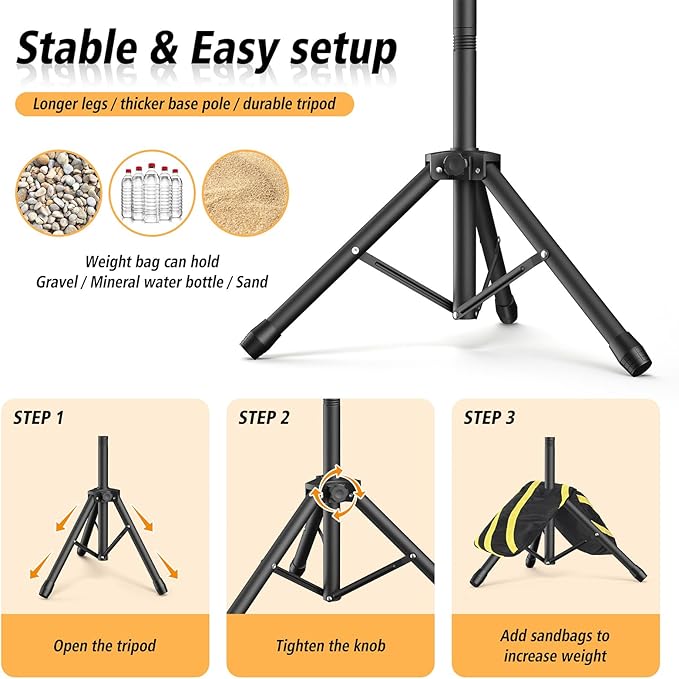 Backdrop Stand 10x7.5ft(WxH), Heavy Duty Adjustable Photo Back Drop Stand kit, Suitable for Party, Photography, Weddings