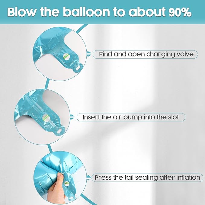 0 Balloon - Pearlescent Blue Birthday Number Balloons, 40 Inch Large Foil Balloons for Men Women Boys Girls Pearlescent Blue Themed Birthday Decorations