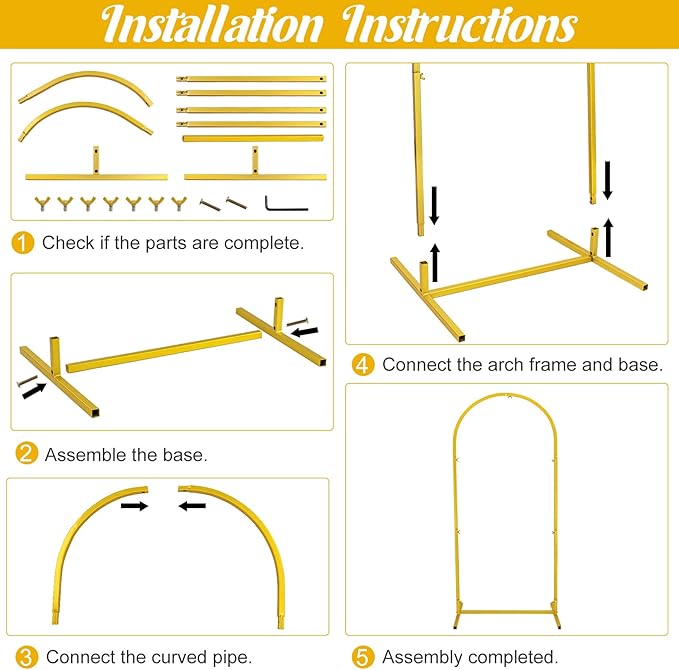 Metal Arch Stand and Cover Set,1 Sage Green Spandex Fitted Backdrop with 1 Gold Wedding Arched Stand Frame for Parties Birthday Baby Shower Bridal Banquet Decoration (4FT)