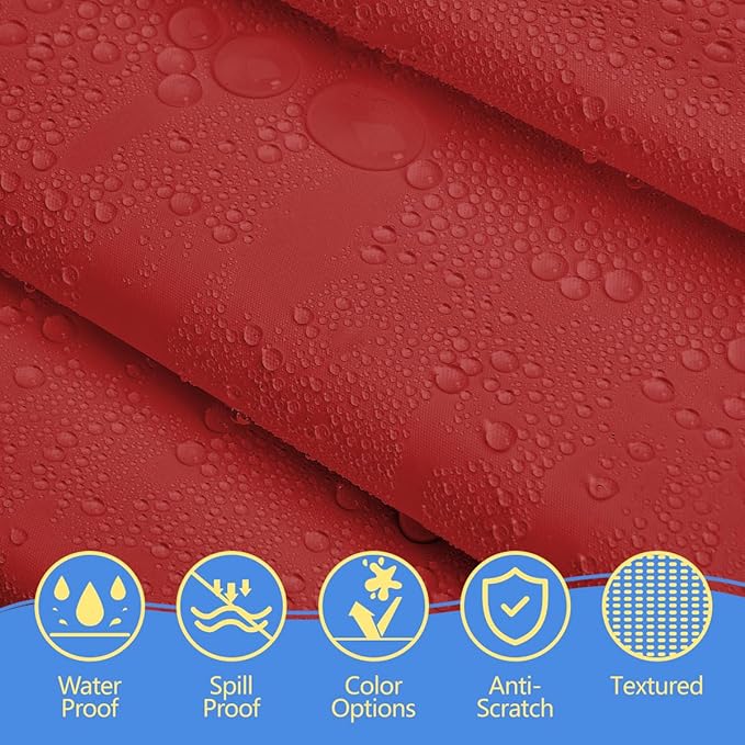 8-Count Red Disposable Plastic Tablecloths Rectangle 54x108 Inch - Extra Long Waterproof Banquet Table Covers for Parties & Catering