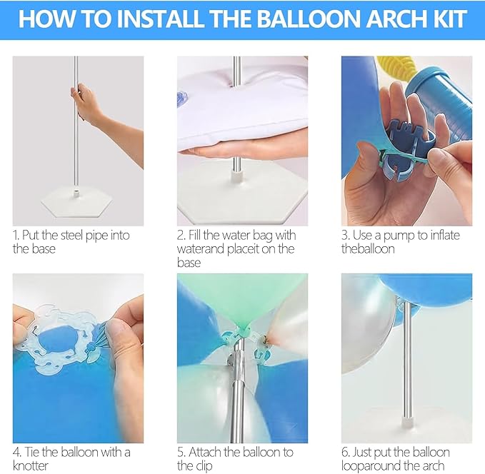 Balloon Arch Kit – 9FT Tall & 10FT Wide Adjustable Stand Frame for Wedding, Baby Shower, Birthday Party – Garden Arbors, Plant Support, Photo Backdrop Decor