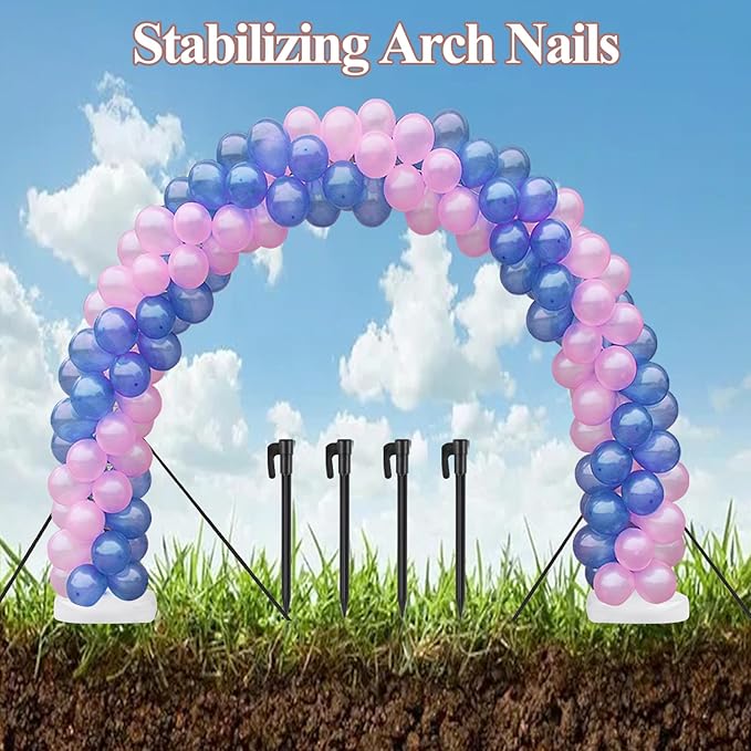 Balloon Arch Kit Stand Foldable storage, 9FT Height & 10FT Width Adjustable Balloon Arch Frame, for Weddings, Baby Showers, Birthdays, Graduation, Backdrop for Parties
