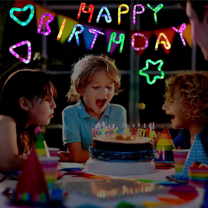 100 Pack Glow Sticks Party Favors Light Up Pop tubes Sensory Toys LED Glow Necklaces Bracelets Birthday Goodie Bag Stuffers Classroom Prizes Gifts for Boys Girls Toddlers Halloween Easter Gift