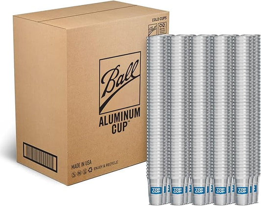 Top Cup by Ball – Reusable Aluminum Party Cups – 9oz |645ct Bulk Pack | Cold-Holding, Recyclable, Made in USA | Formerly Ball Aluminum Cup