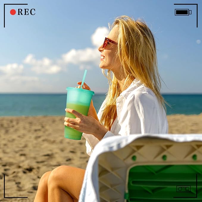 Honeydak 60 Pack Tumbler with Straw and Lid Bulk Cups for Gifts Glitter Plastic Coffee Cups 24-27 oz Reusable Water Bottle Iced Coffee Travel Mug Party Favors for Birthdays Travel (Assorted Color)