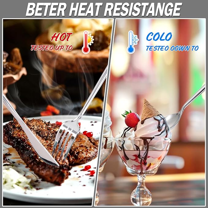 SUT 600PCS Heavy Duty Disposable Silverware - Includes 200 Knives, Forks and Spoons - Silver Plastic Utensils Set for Party/Wedding