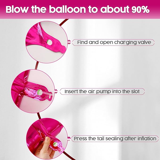 0 Balloon - Hot Pink Birthday Number Balloons, 40 Inch Large Foil Balloons for Men Women Boys Girls Hot Pink Themed Birthday Decorations