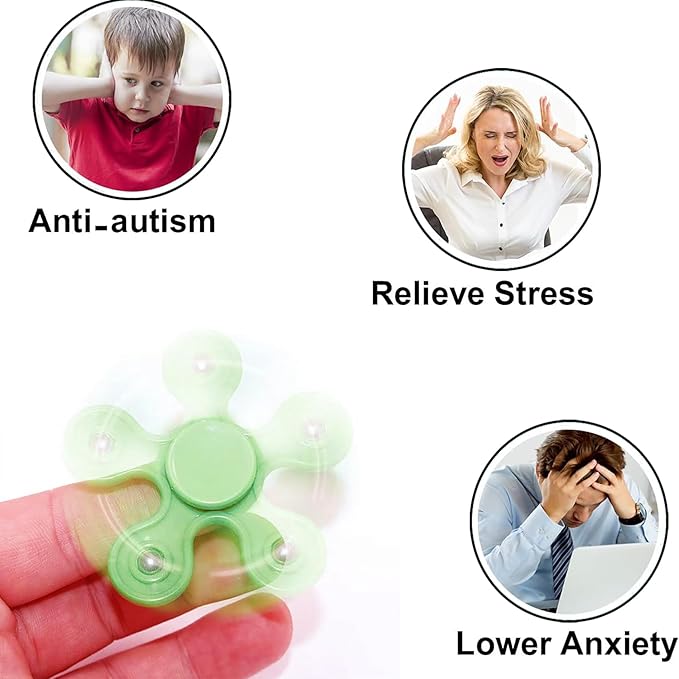 24 Pack Fidget Spinner Toys for Kids，Stress Relief Sensory Toys,Birthday Party Favors Gifts,Goodie Bag Stuffers, Classroom Prizes Fidget Toy