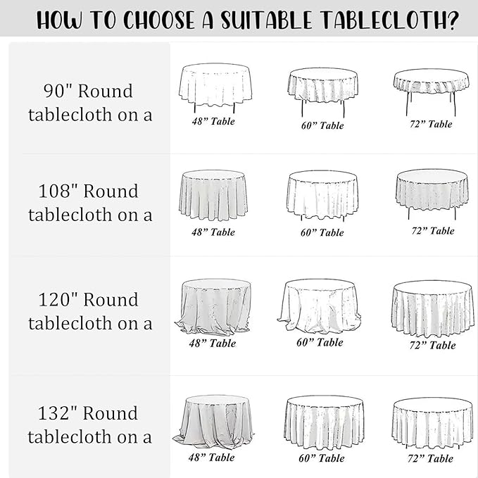 Fivenl 12 Pack White Round Tablecloth 90 Inch Round Table Covers Bulk Washable Polyester Fabric Round Table Clothes for Wedding Party Reception Banquet Buffet Restaurant (White, 90 Inch)