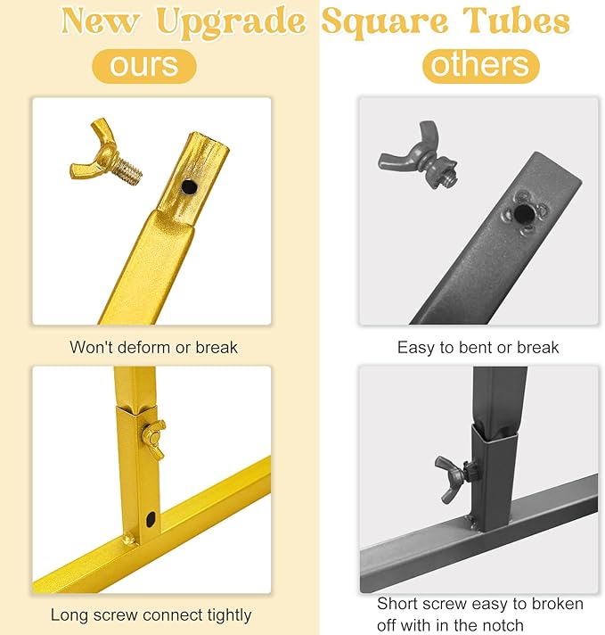 Fivenl Arch Backdrop Stand 6FT Balloon Arch Stand Stable Gold Wedding Arch Frame Metal Arch Backdrop Stand for Wedding Ceremony Birthday Party Bridal Baby Shower Banquet Decoration