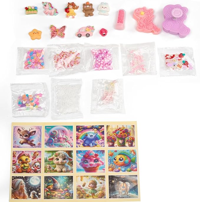 Slime 7 Packed for Kids,Super Soft and Non-Sticky Stress Relief Clear Slime Kit Toy for Christmas Day Gift,DIY Butter Slime Party Favor (Type 7)