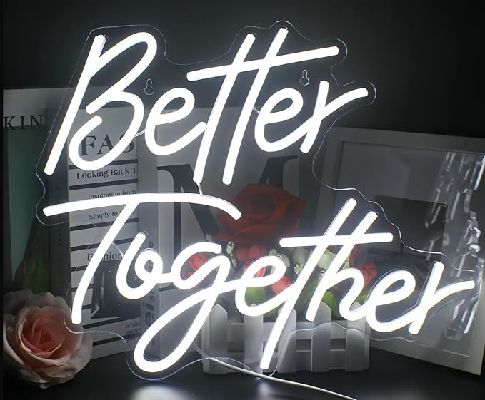 Ulalaza LED Neon Sign Night Light for Wall Party Décor Bedroom Room Bar Wedding Home Birthday Art Decoration Christmas with USB Chain Light modulator 5v (lets party blue)