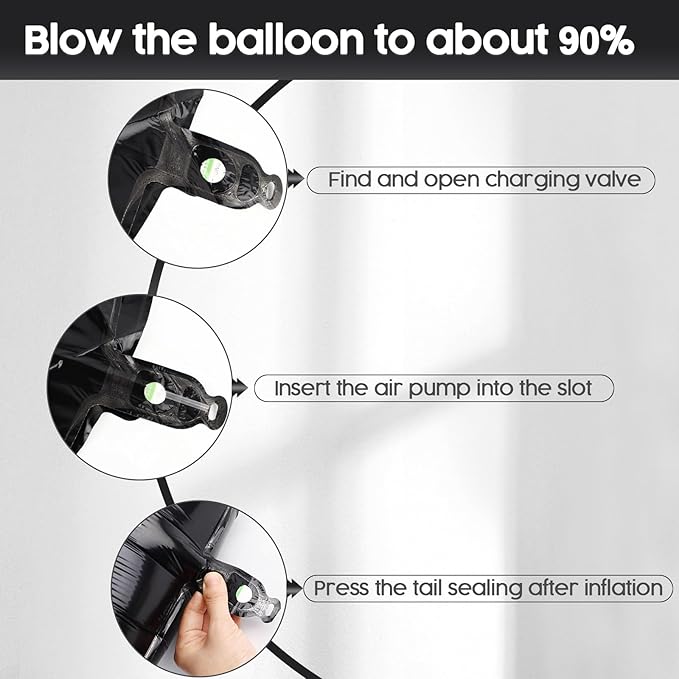 1 Balloon - Black Birthday Number Balloons, 40 Inch Large Foil Balloons for Men Women Boys Girs Black Themed Birthday Decorations