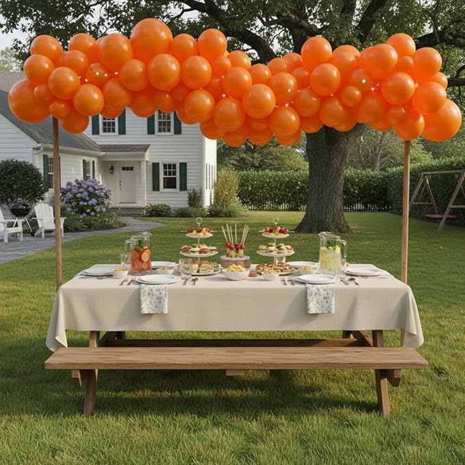 Balloon Garland Arch Kit – 146 Pcs Orange Balloons for Baby Shower, Birthday, Gender Reveal, Wedding Party – DIY Kit by Vellax™