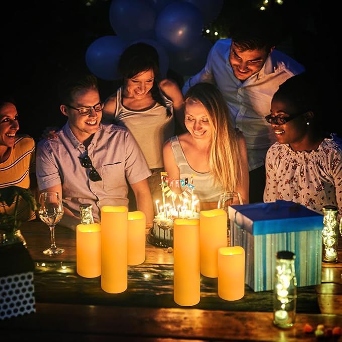 24-Pack LED Flameless Candles with Remote Control -Flickering Electric Candles- Timer Candles -3D Flame, for Halloween Christmas Parties,Wedding,Home,Gift and Special Occasions(Three Sizes)