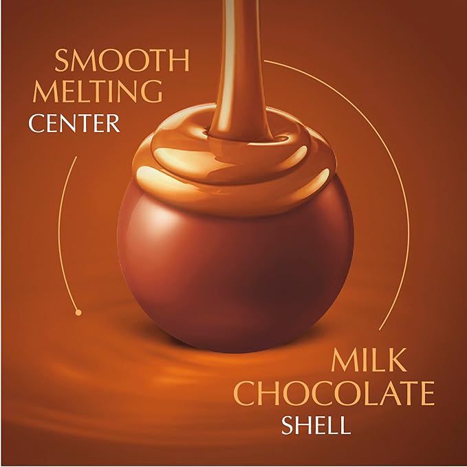 Lindt LINDOR Almond Butter Milk Chocolate Candy Truffles, Milk Chocolate Candy With Almond Butter, 25.4 oz., 60 Count