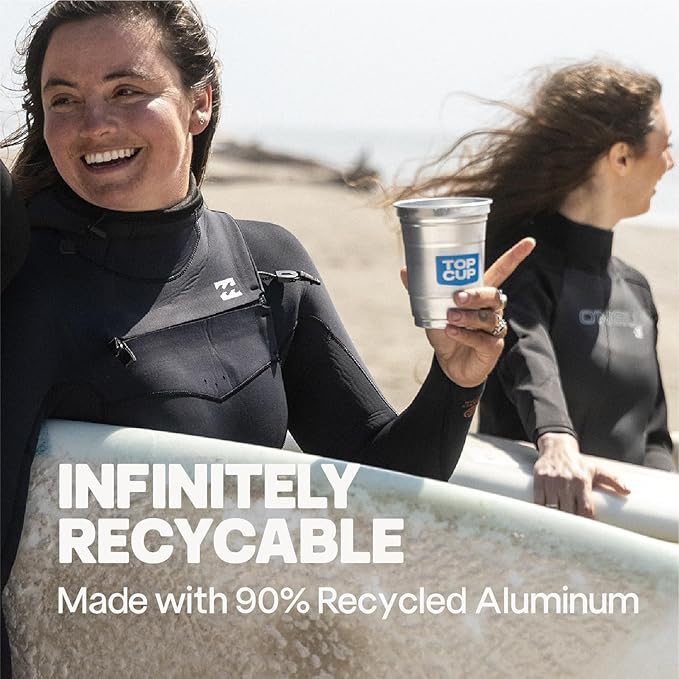 Top Cup by Ball – 20 Ounce, 600 Count, Reusable Aluminum Party Cups | Cold-Holding, Recyclable, Made in USA