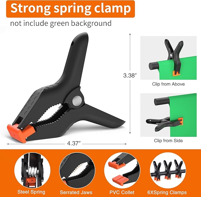 Portable T-Shape Backdrop Stand Support Kit 8x7.2ft, Adjustable Photography Green Screen Backdrop Stand for Parties, Photography Videography Studio (8×7.2Ft)