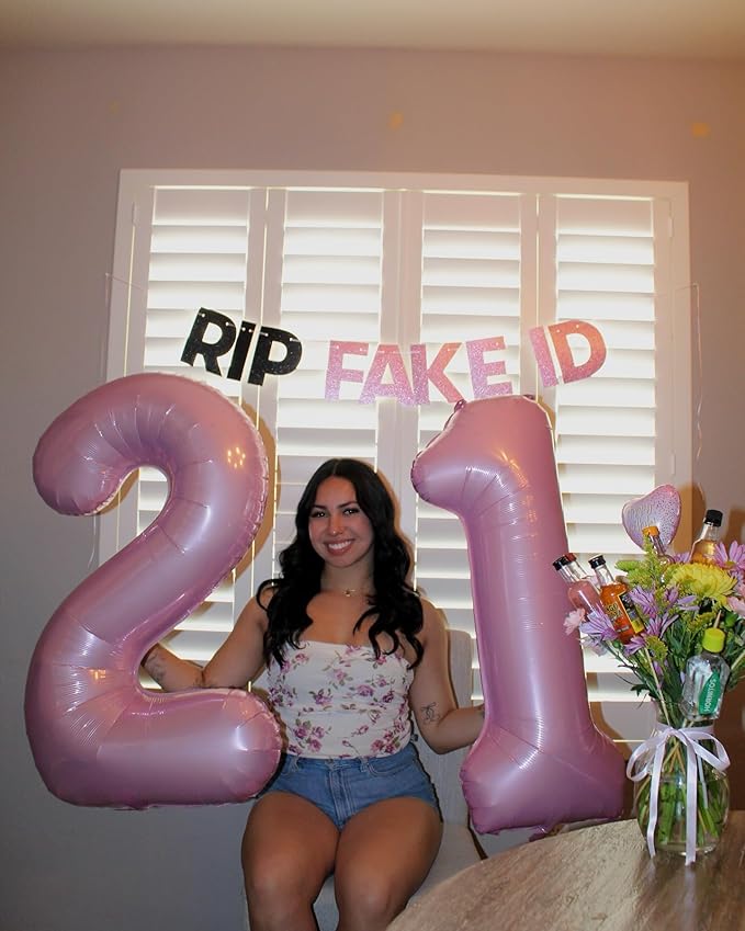 0 Balloon - Pearlescent Pink Birthday Number Balloons, 40 Inch Large Foil Balloons for Men Women Boys Girls Pearlescent Pink Themed Birthday Decorations