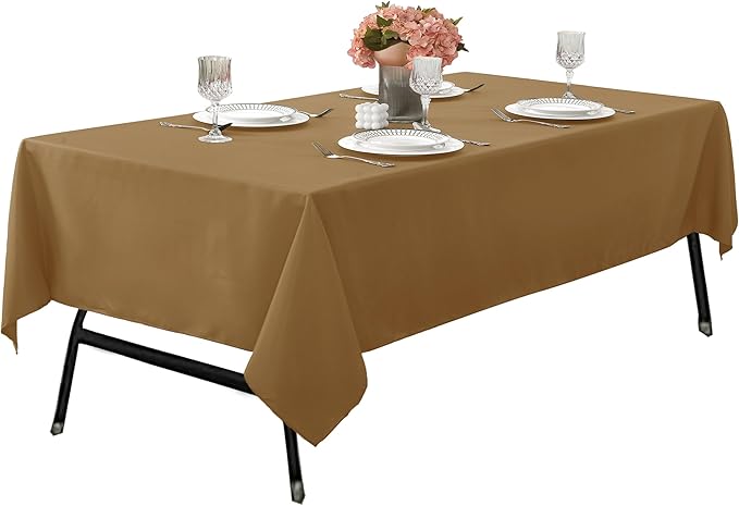 6-Pack 60x60 inch Coffee Table Cloths, Solid Stain and Wrinkle Resistant Tablecloth, Premium Plain Weave Polyester Fabric Rectangle Table Linen Covers for Hotel, Banquet