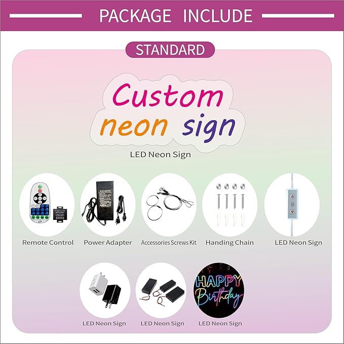 Custom Neon Sign – Personalized LED Name Sign for Wall Decor, Birthday Gifts, Wedding & Party Backdrops, Dimmable Acrylic Neon Light for Bedroom, Bar, Kids’ Room & Business