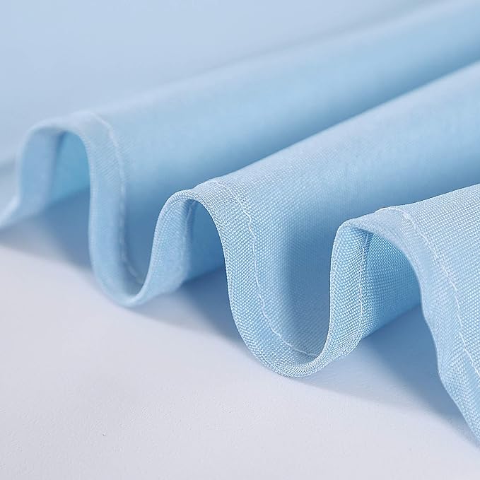 Cupuamon 108 inch Round Tablecloth Washable Polyester Table Cloth Decorative Table Cover for Wedding Party Dining Banquet（108 inch,Blue Mist）